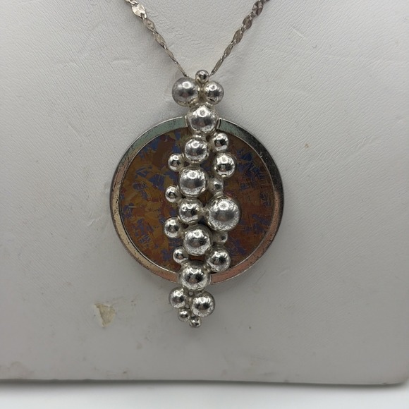 VTG Nanny Still 925 Sterling & Titanium Pendant 1976 On 19